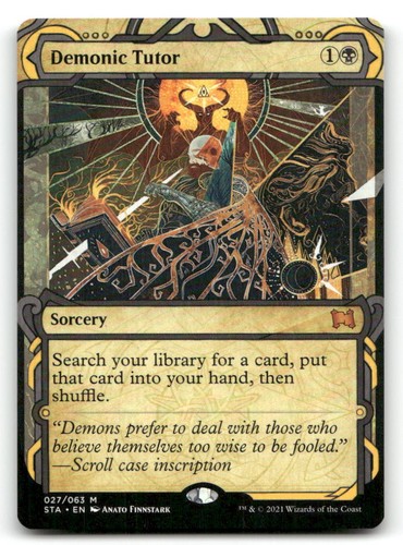 Demonic tutor incisione su - demonic,